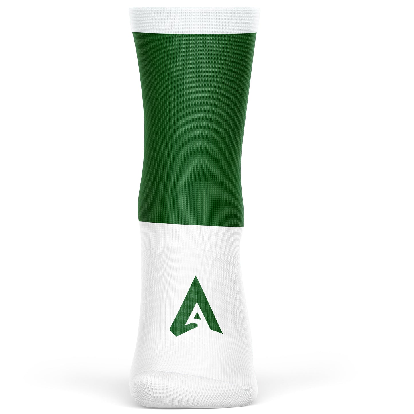 Adult Crew Socks Green / White