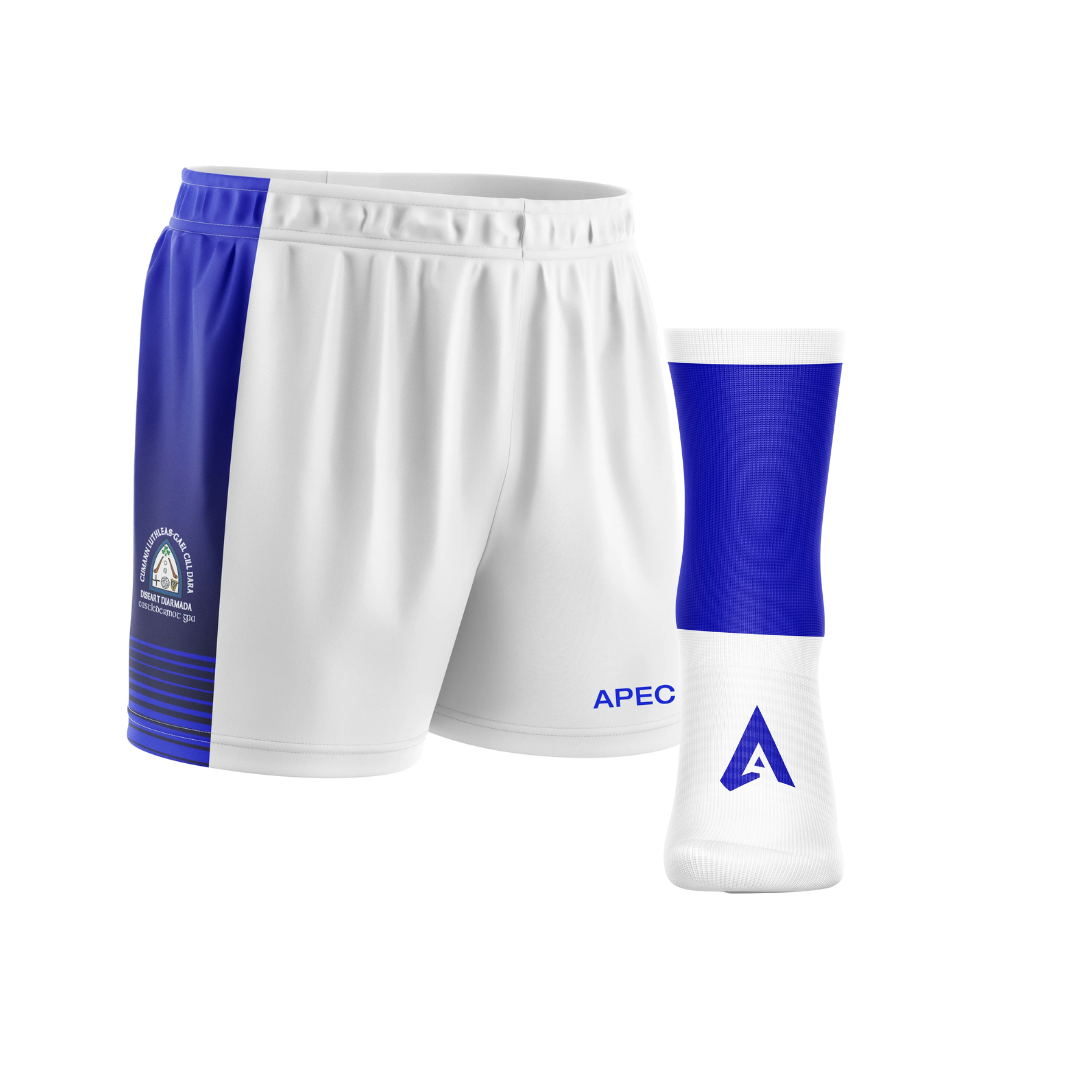 Castledermot GAA Youth White Shorts and Socks Pack