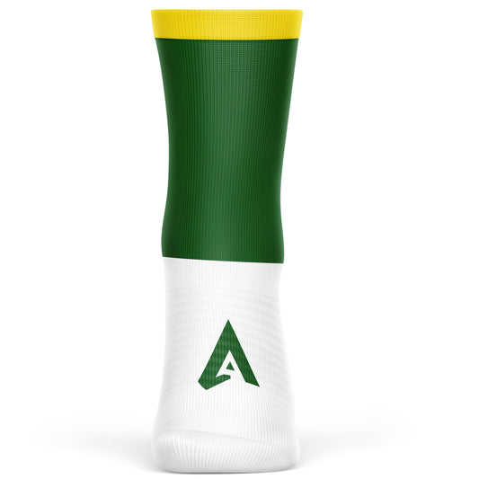 Adult Crew Socks Green / Amber